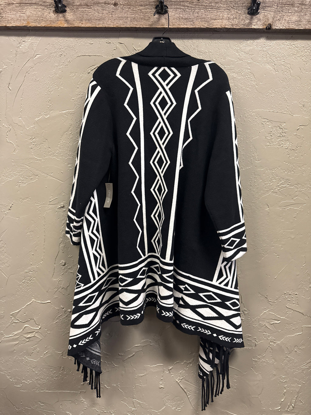 NWT Chicos Fringe Open-Front Cardigan (org$149)