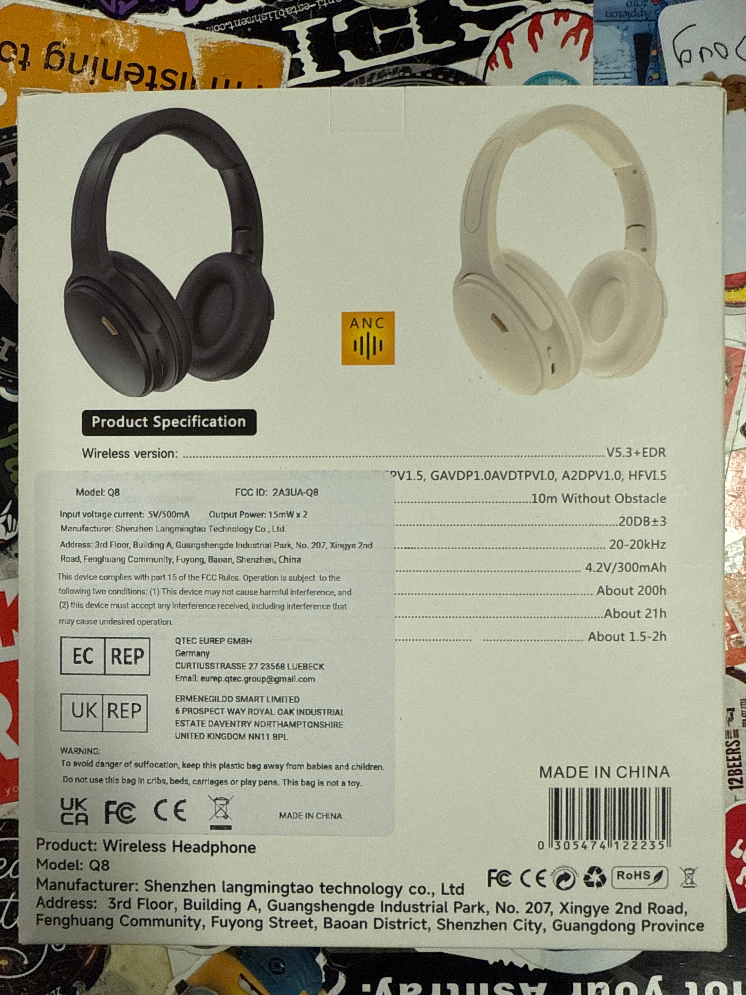 NIB WIRELESS HEADPHONES