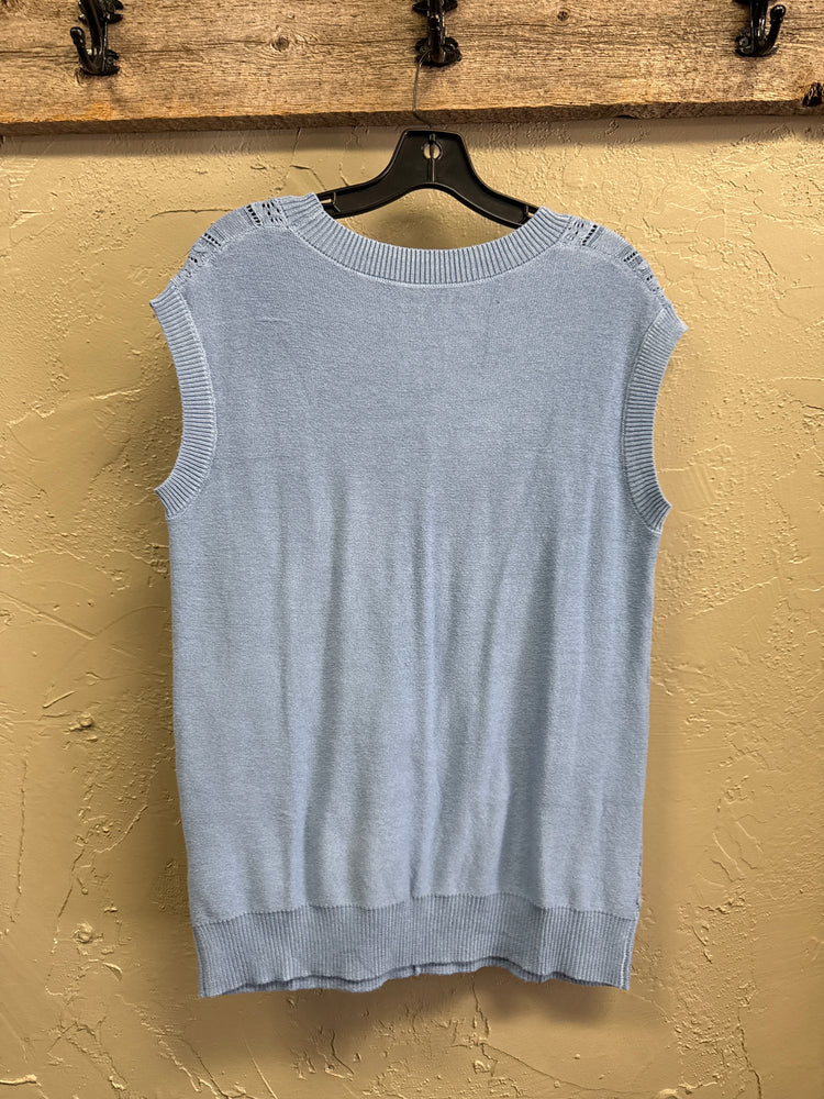 NWOT LIGHT BLUE SWEATER VEST