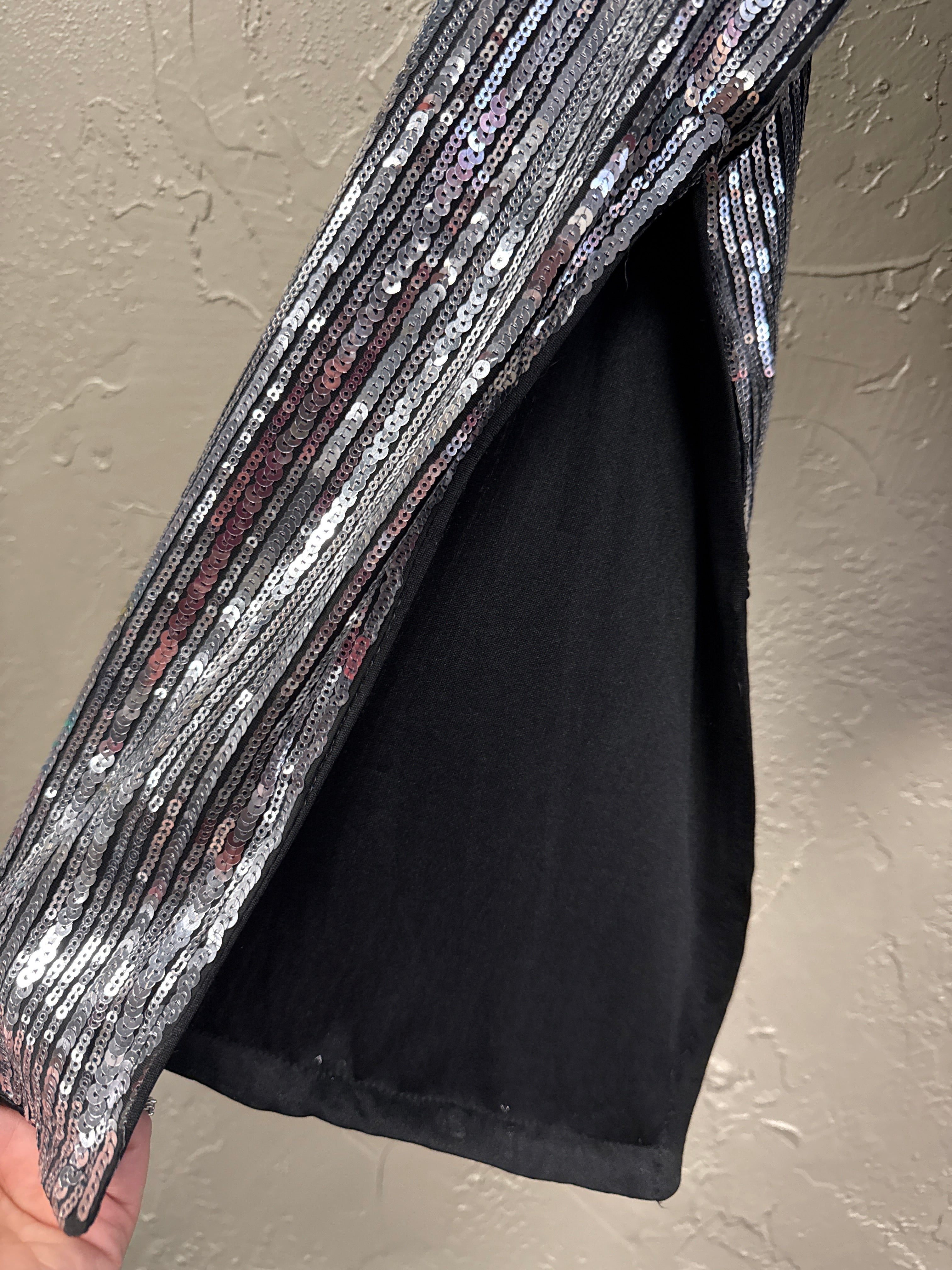 SEQUIN CROP SHIRT