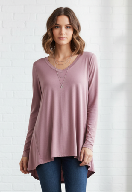 ZENANA V-NECK TUNIC