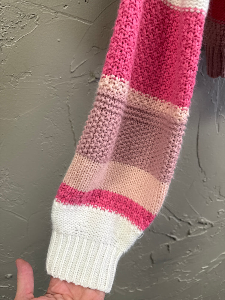 PINK STRIPED SWEATER