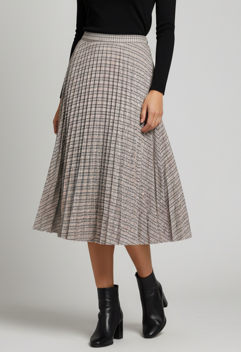 NWOT LOFT PLEATED MIDI SKIRT (org$94)