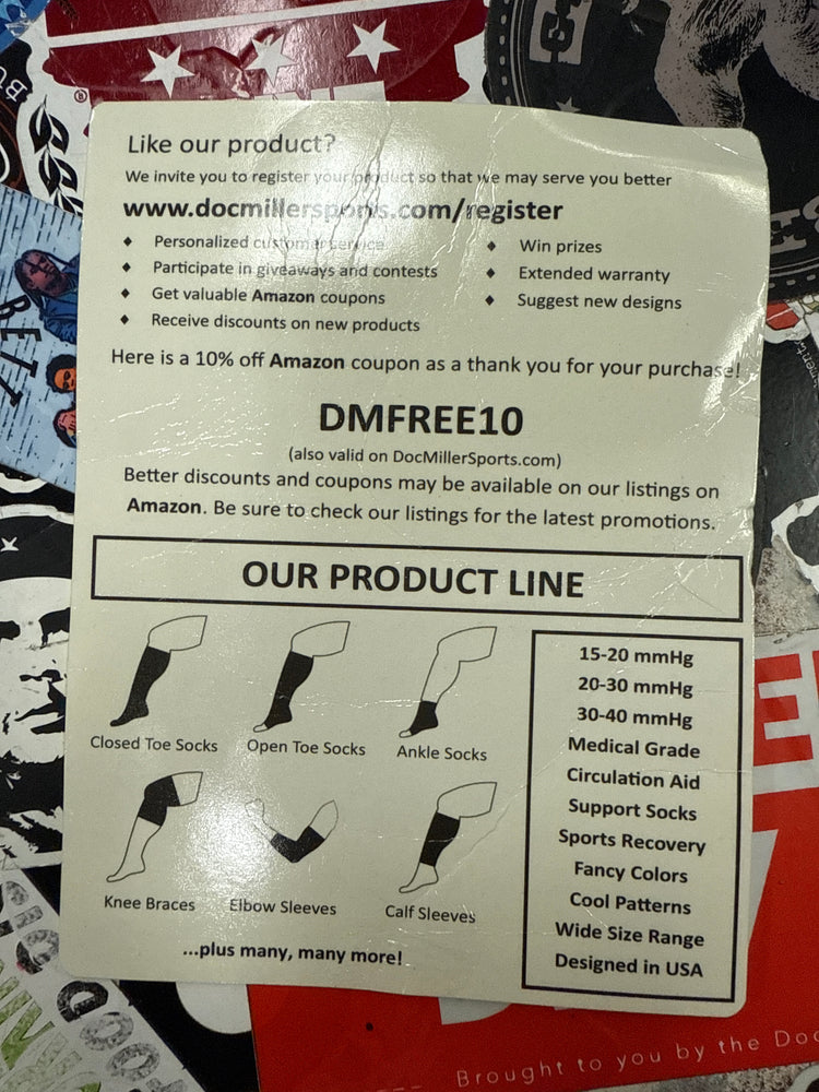 NIB OPEN TOE COMPRESSION SOCKS