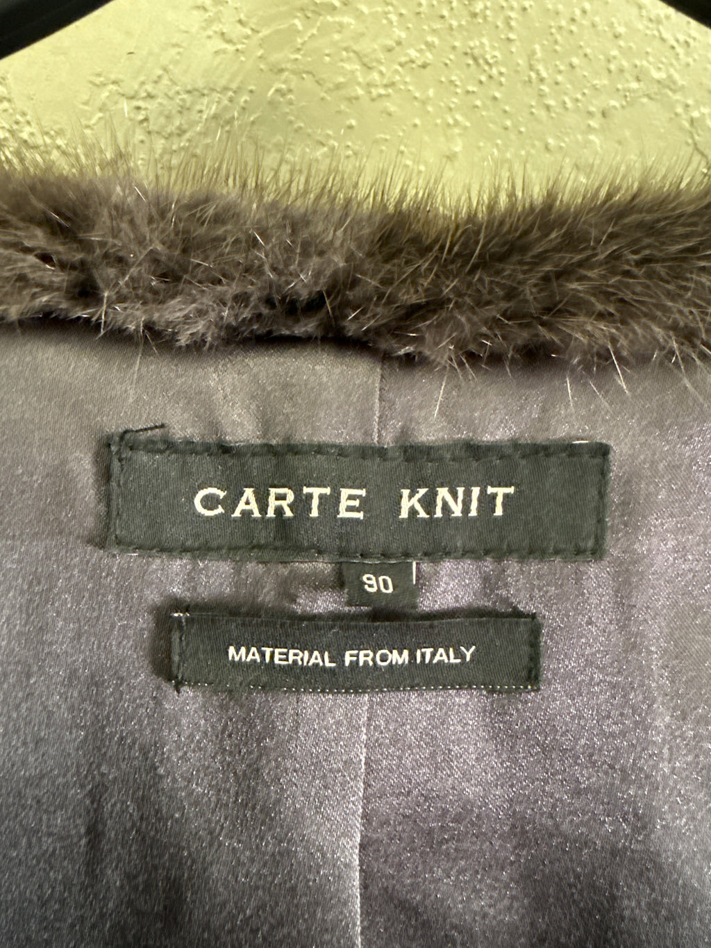 Vtg Carte Knit Fur Hood Vest (org$450)