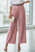Pleated Wide Leg Trousers