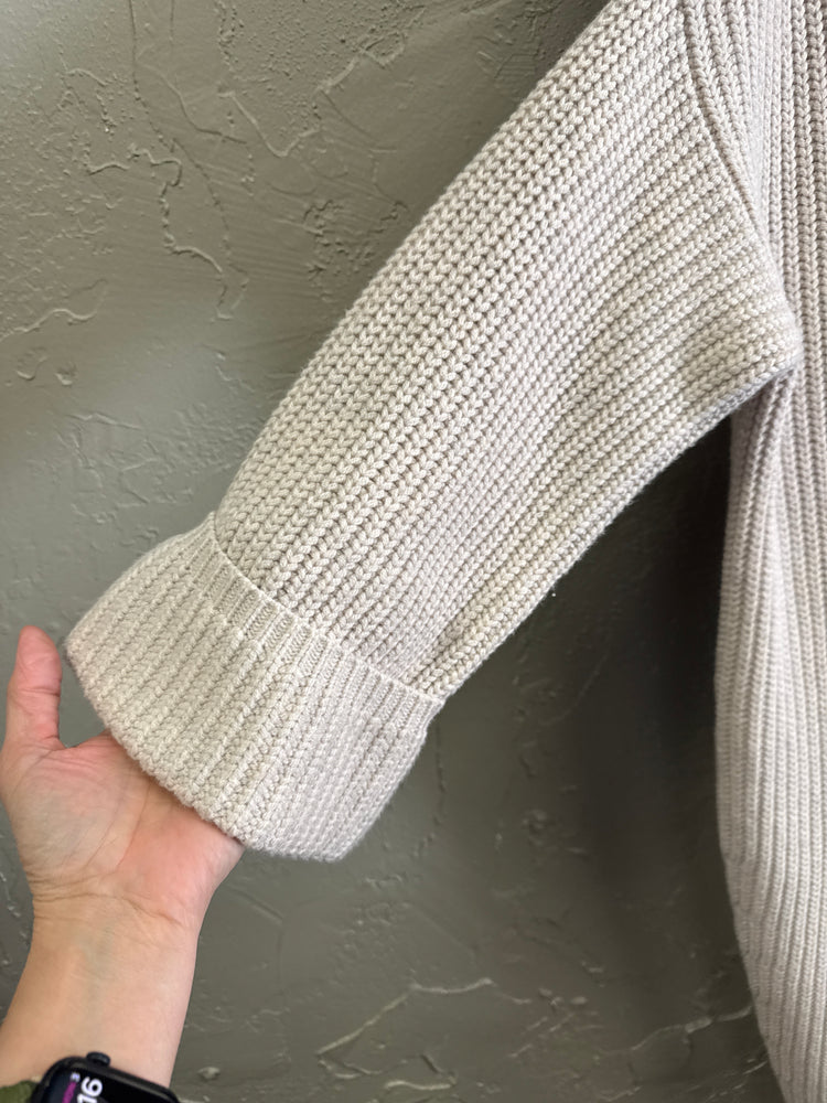 MOTH RIBBED T-NECK SWEATER