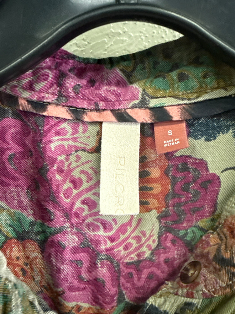 PILCRO MIXED PRINT TOP (org$98)