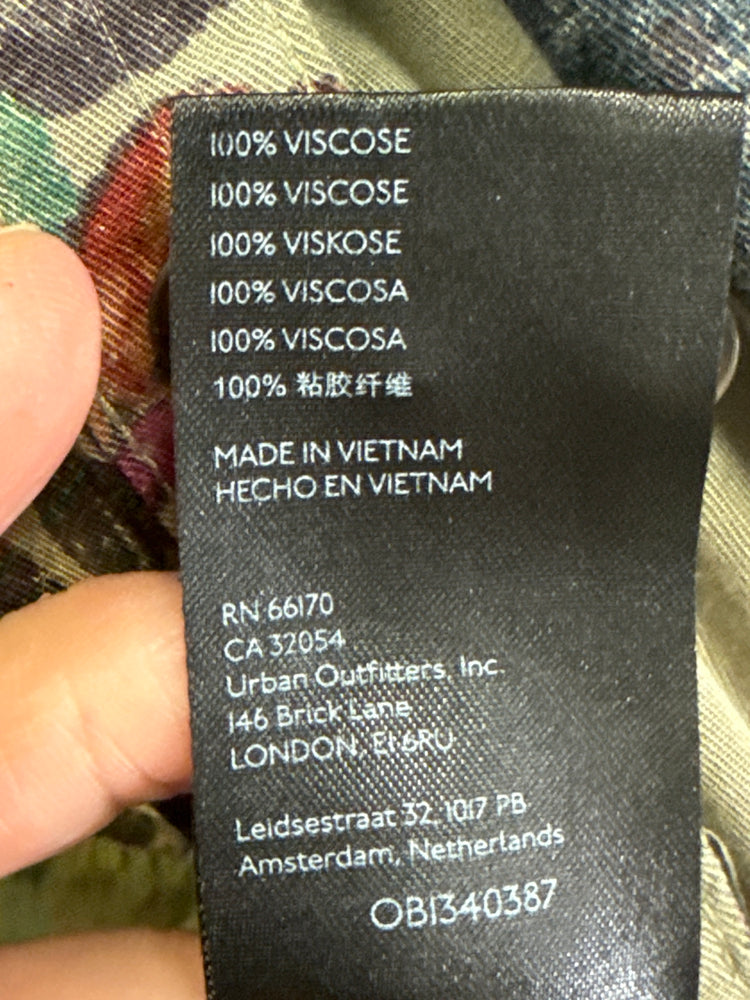 PILCRO MIXED PRINT TOP (org$98)