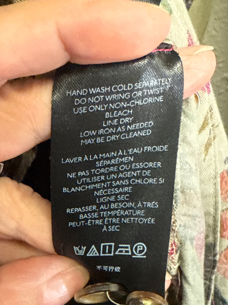 PILCRO MIXED PRINT TOP (org$98)