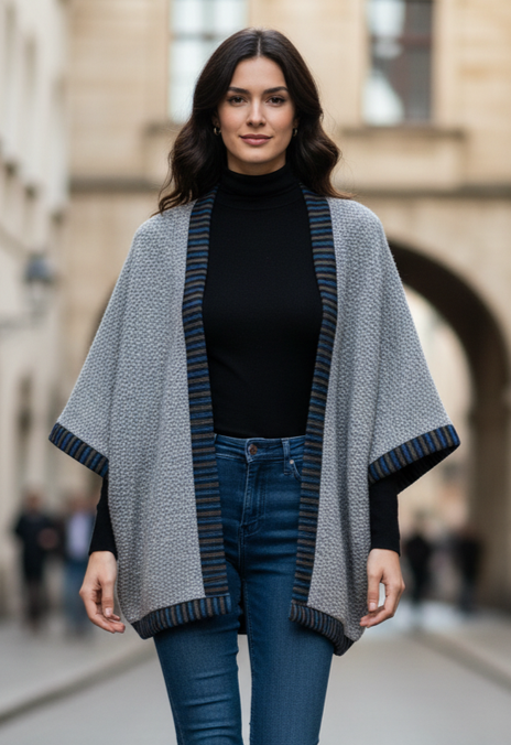 VTG GRAY FABRIC JACKET