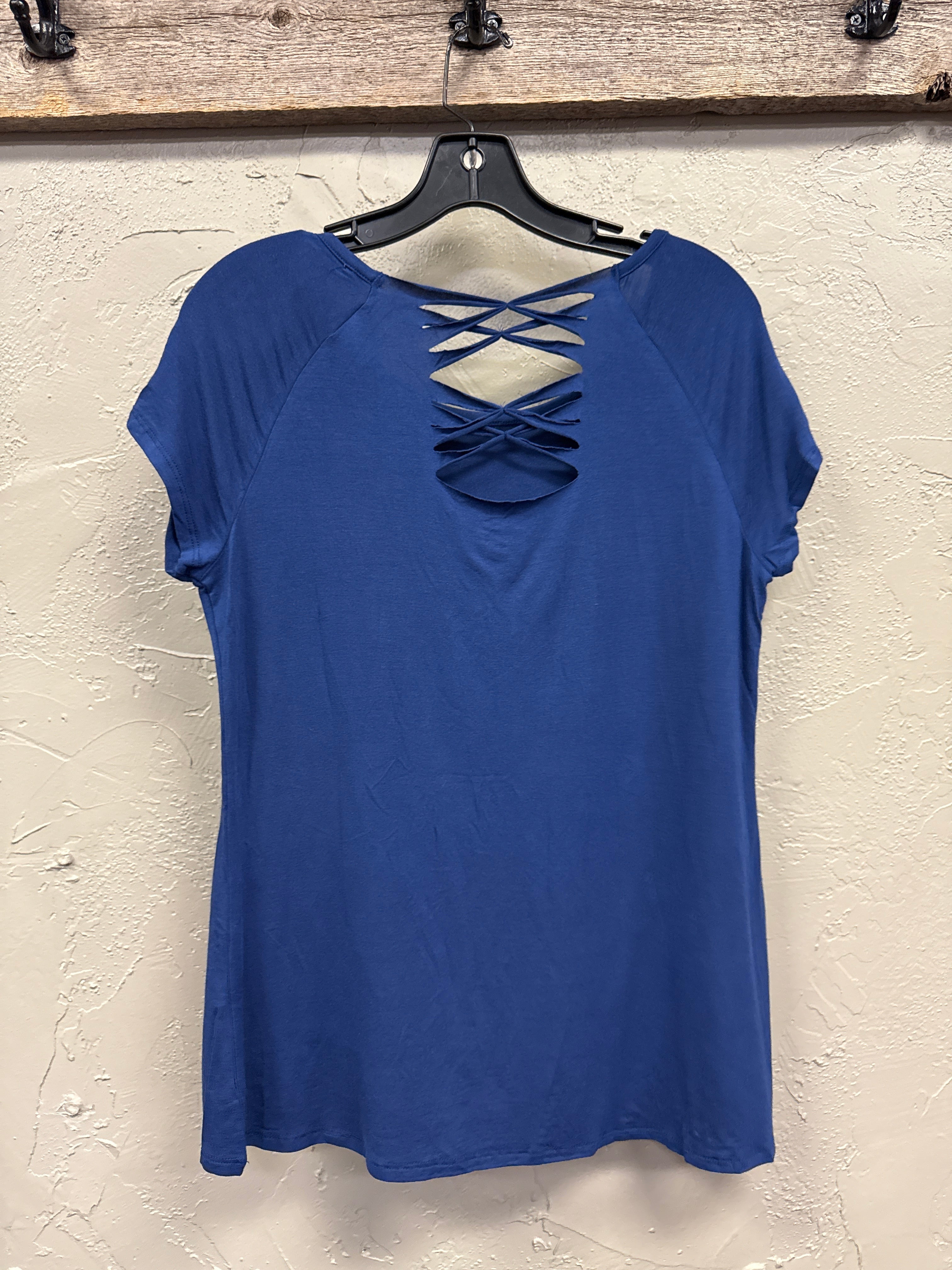 NWOT INDIGO THREAD CROSS BACK TEE