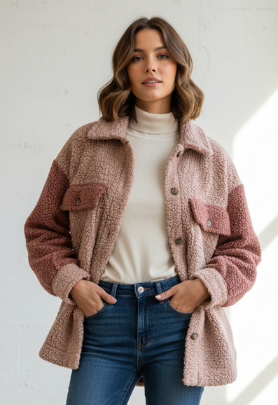 NWT BLU PEPPER SHERPA SHACKET