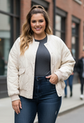 QUILTED BOMBER JACKET