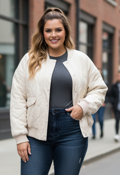 QUILTED BOMBER JACKET