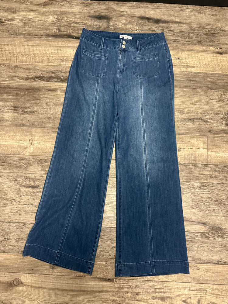 INDIGO THREAD WIDE LEG JEAN