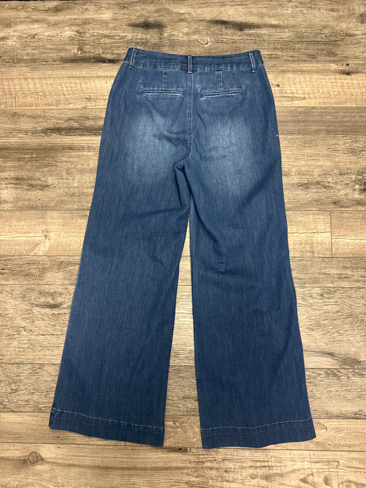 INDIGO THREAD WIDE LEG JEAN