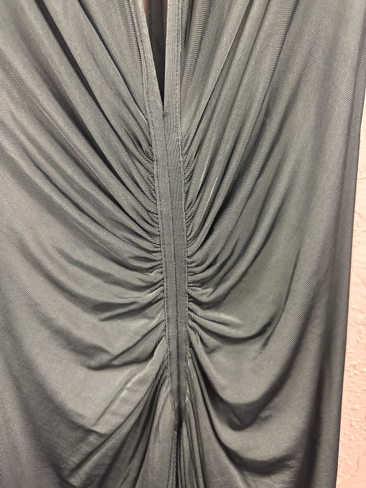 JUST CAVALLI RUCHED HALTER MIDI DRESS (org$344)