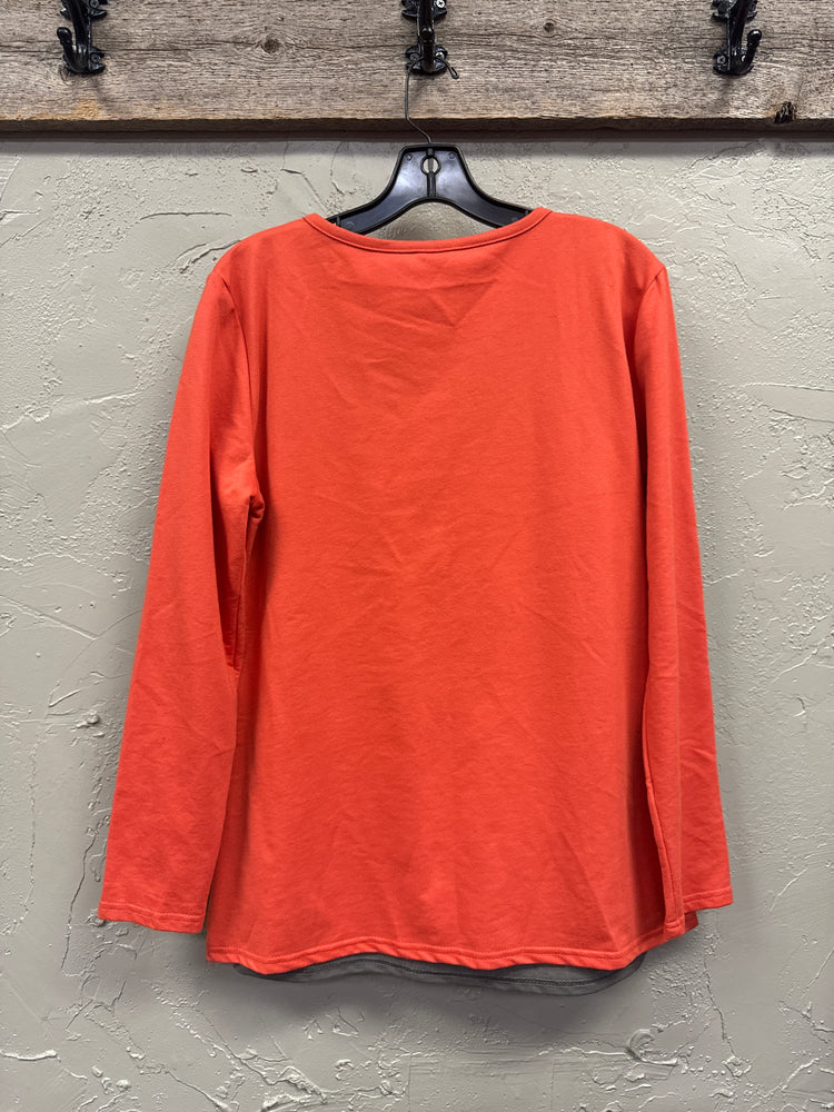 FAUX LAYERED CREWNECK