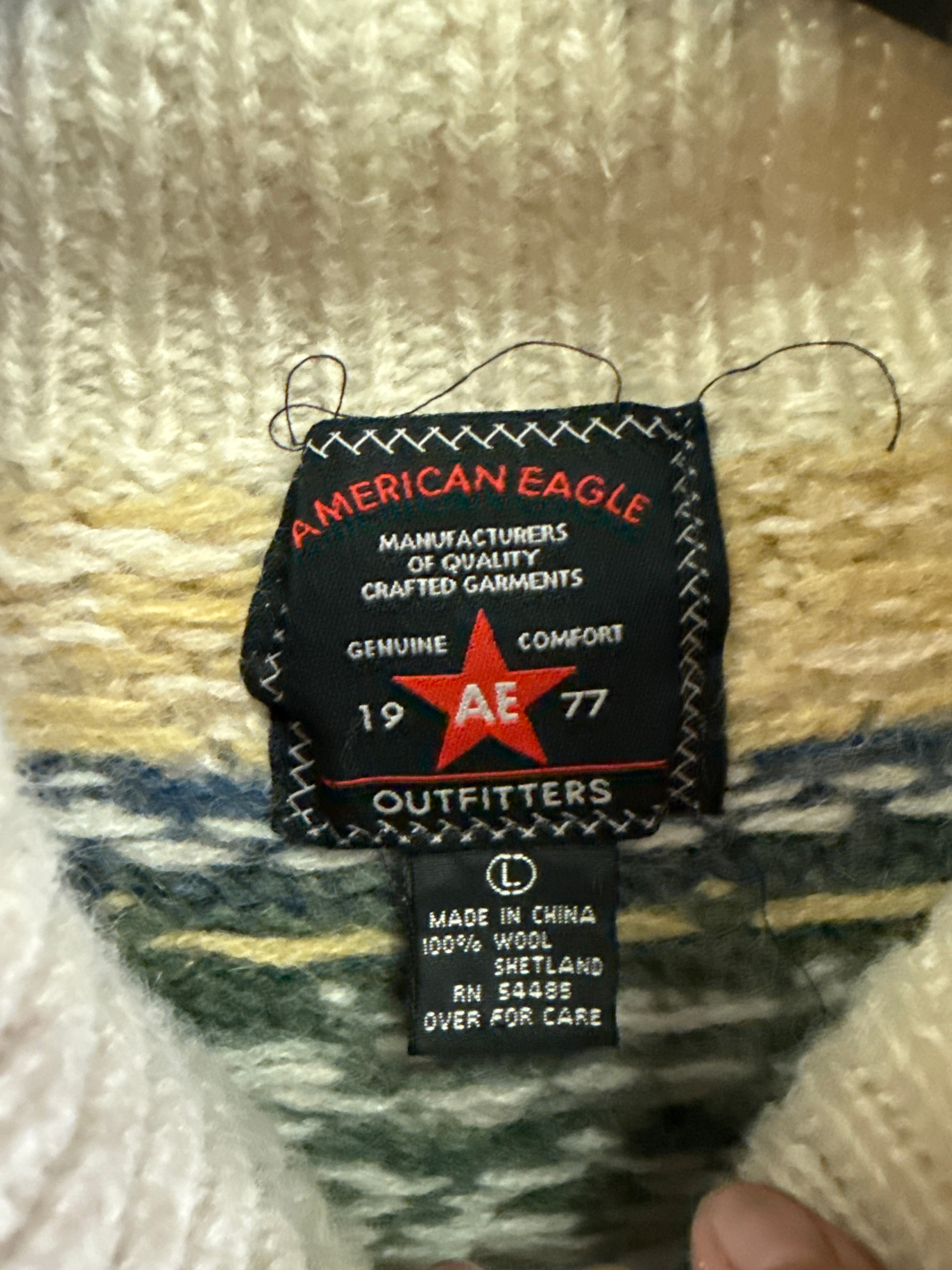 VTG AMERICAN EAGLE WOOL SWEATER