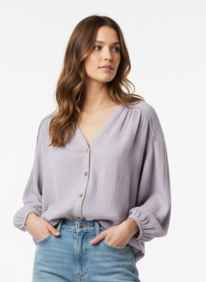 Free People Cotton Gauze Top (org$98)