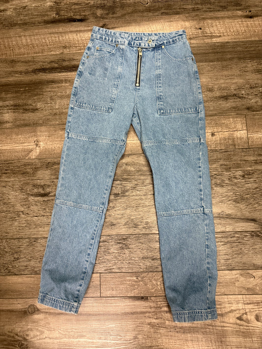 RAGGED PANELED JEAN