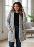 ZEBRA STRIPED CARDIGAN