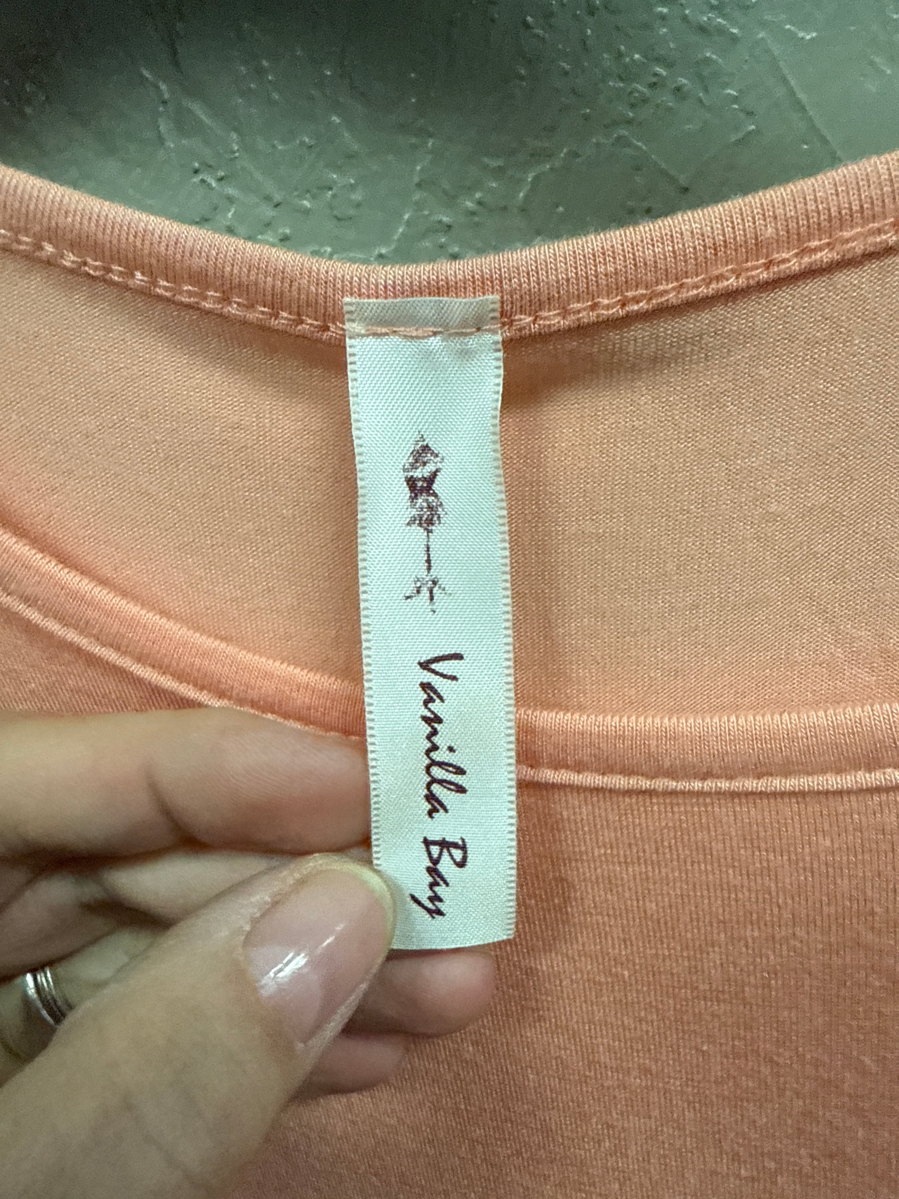 NWT VANILLA BAY LACE HEM TOP (org$38)