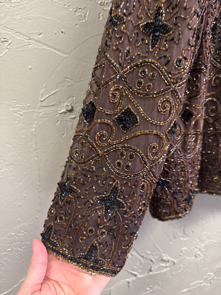 VTG JKARA BEADED EVENING JACKET
