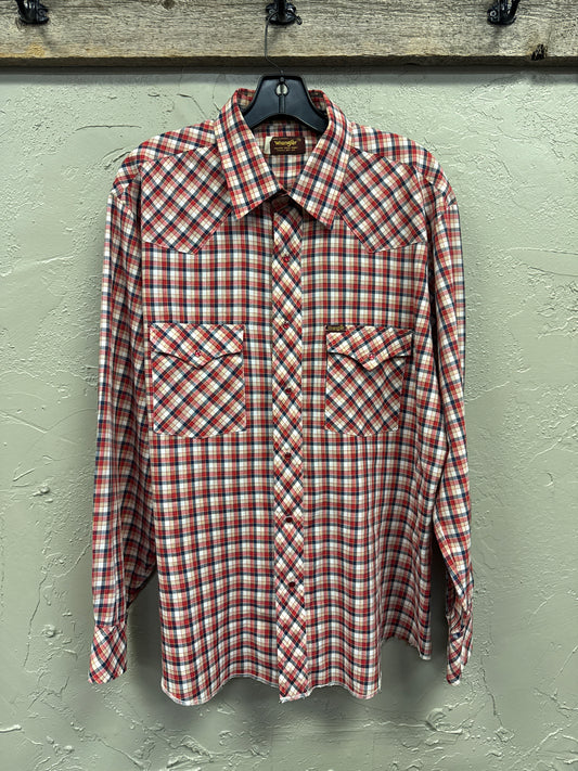 VTG WRANGLER LONG SLEEVE PEARL SNAP