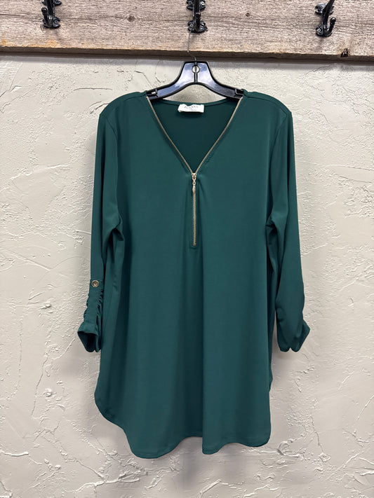 ZENANA 1/2 ZIP TOP