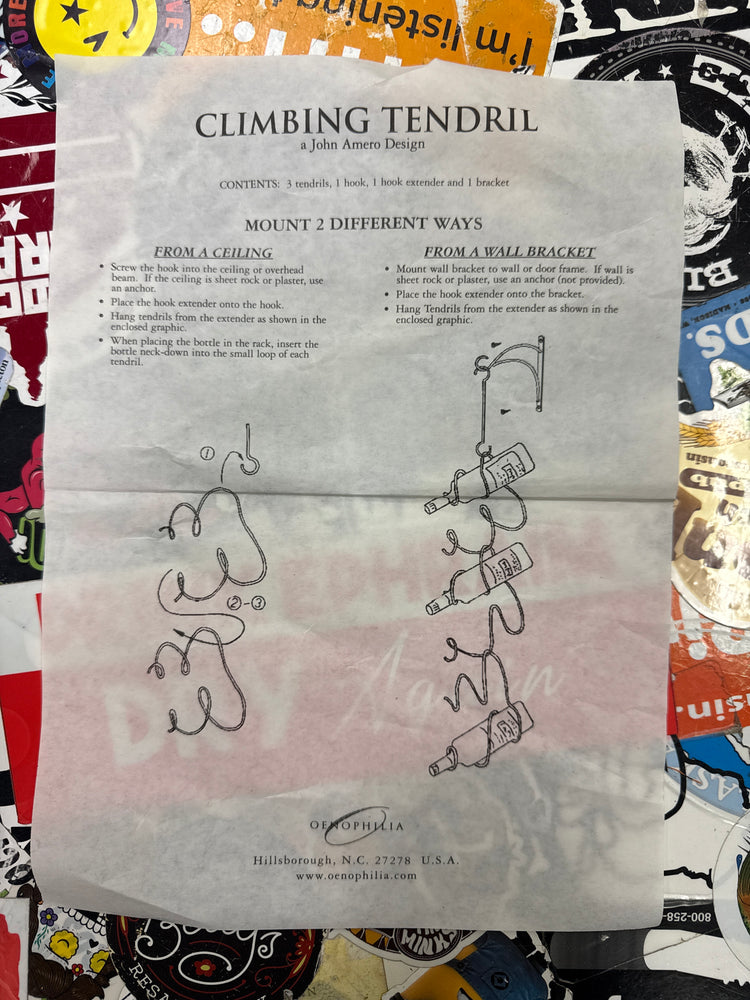 NIB OENOPHILIA HANGING WINE RACK