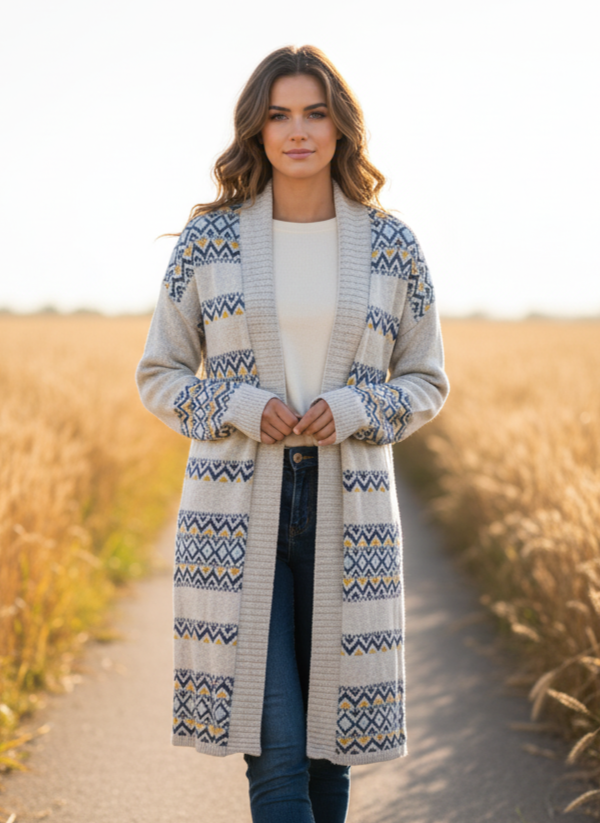 CASLON LONG OPEN CARDIGAN