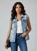 AVC DISTRESSED DENIM VEST