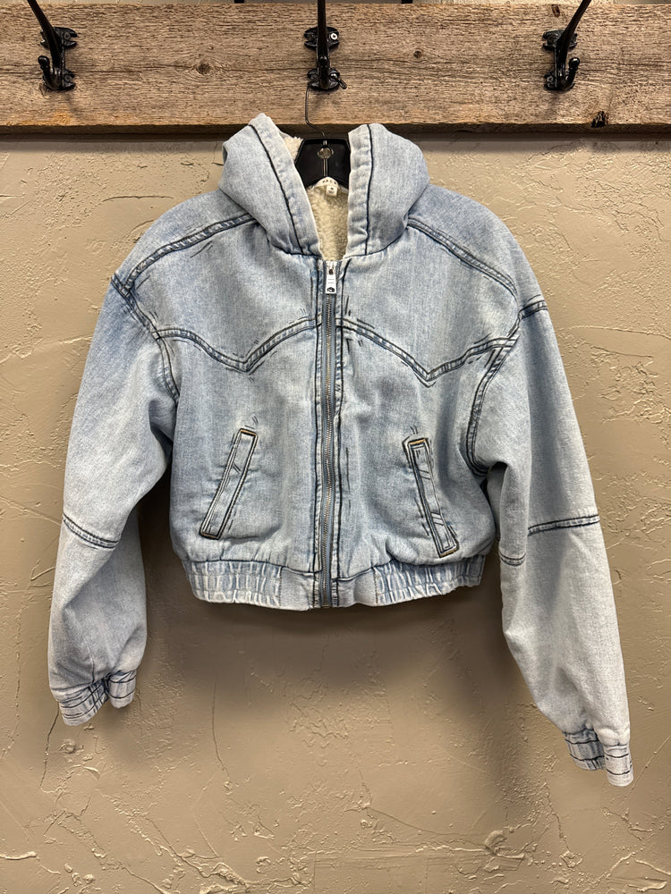 PACSUN CROP DENIM JACKET