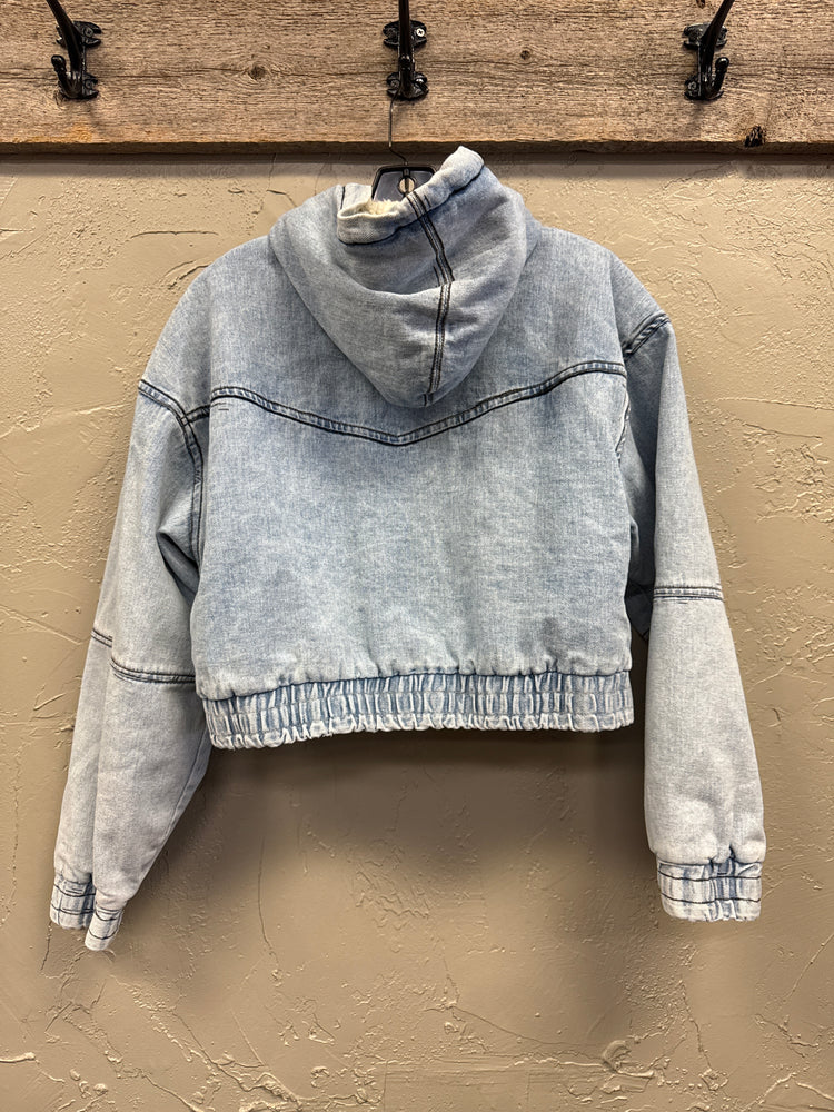 PACSUN CROP DENIM JACKET