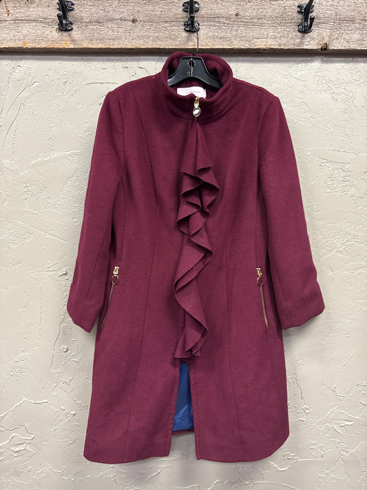 TAHARI RUFFLED PEACOAT (org$225)