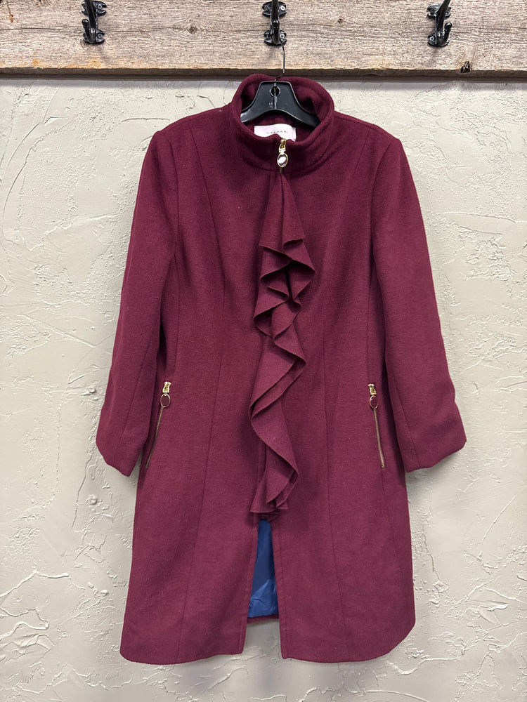 TAHARI RUFFLED PEACOAT (org$225)