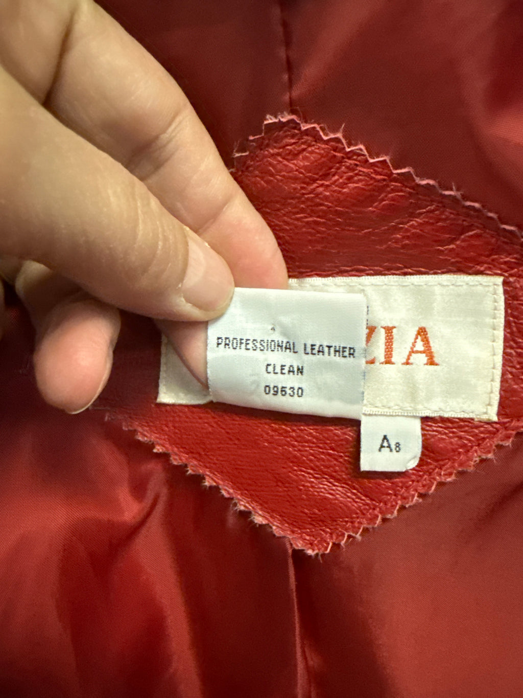 VTG 90's RED LEATHER BLAZER