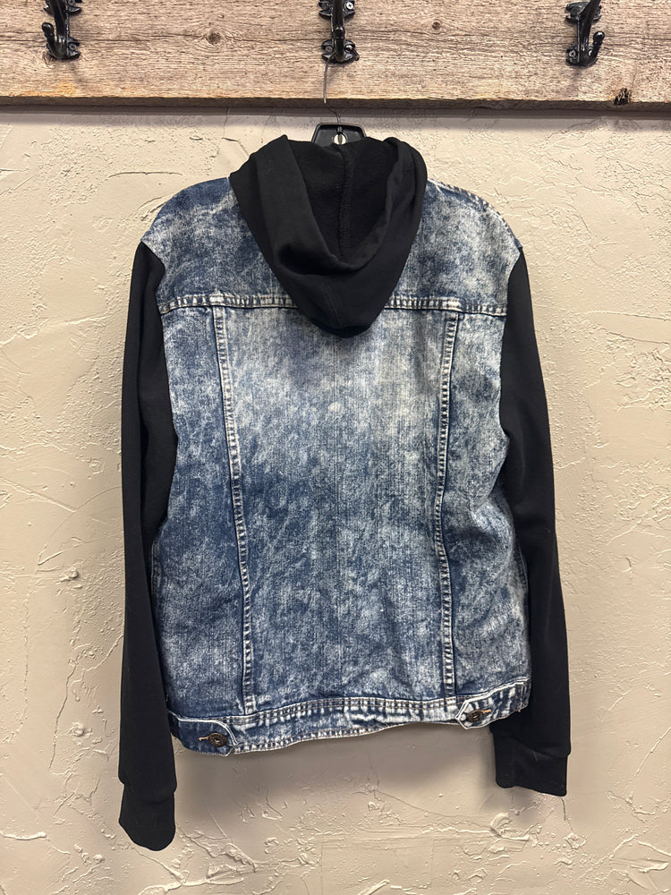 CARBON HOODED JEAN JACKET (org$128)