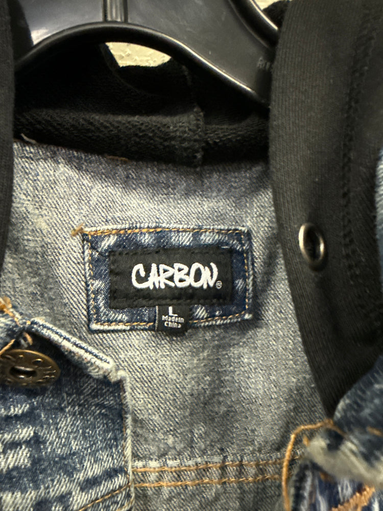 CARBON HOODED JEAN JACKET (org$128)