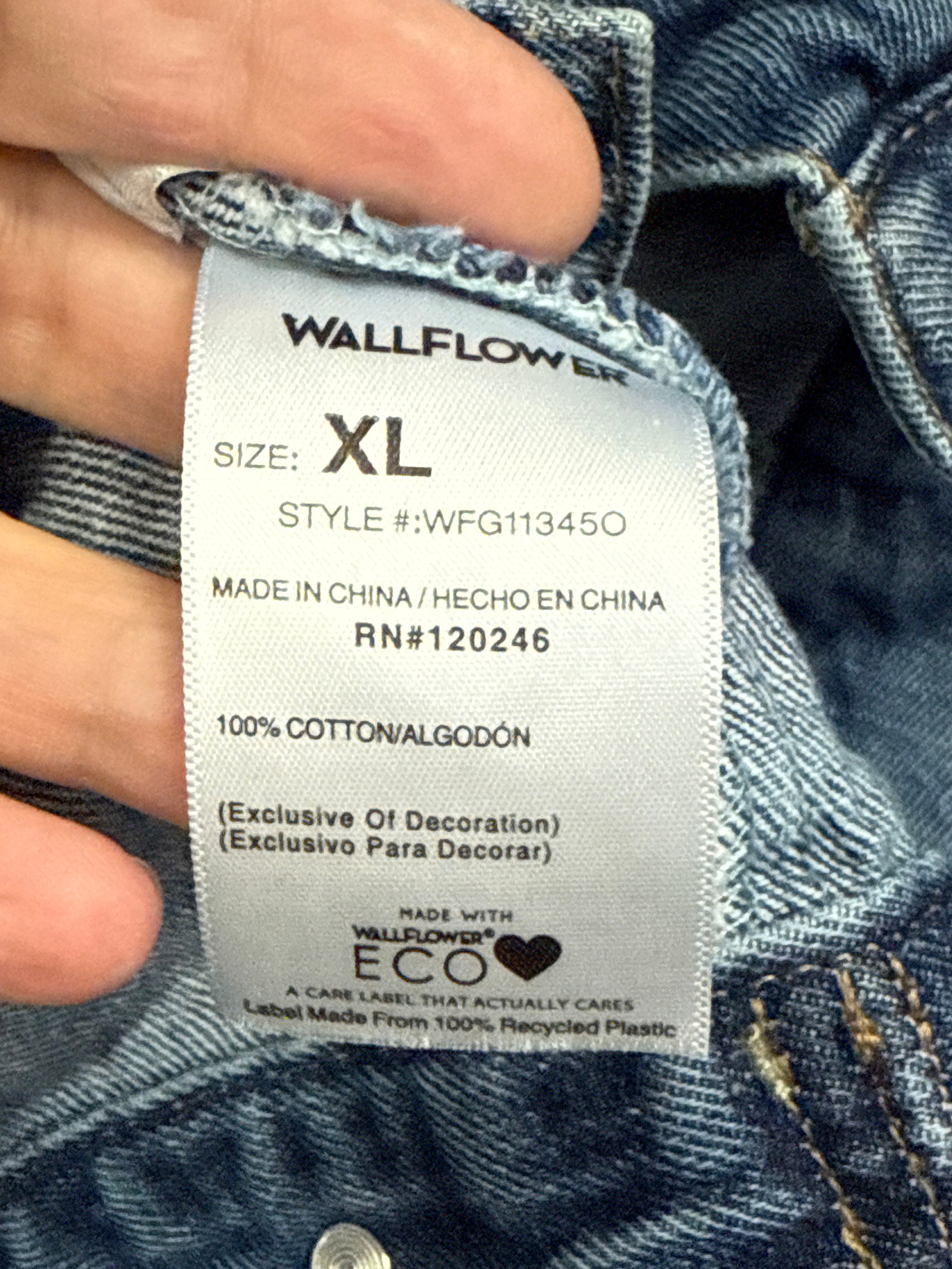 WALLFLOWER DISTRESSED DENIM JACKET