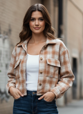 LUMIERE CROP FLANNEL SHACKET
