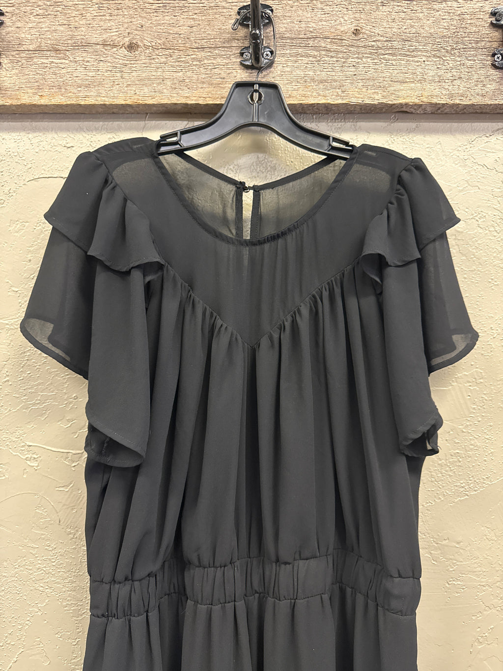 NWT Andree Black Chiffon Jumpsuit