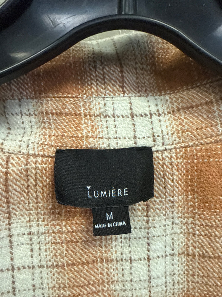 LUMIERE CROP FLANNEL SHACKET