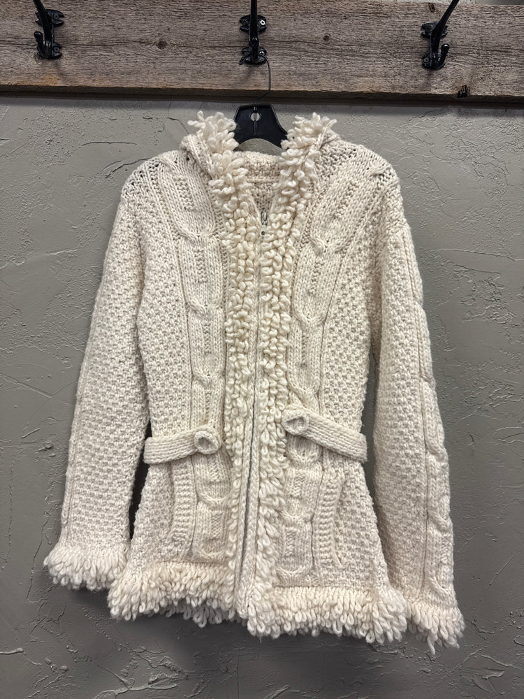 HOODED FULL ZIP SWEATER