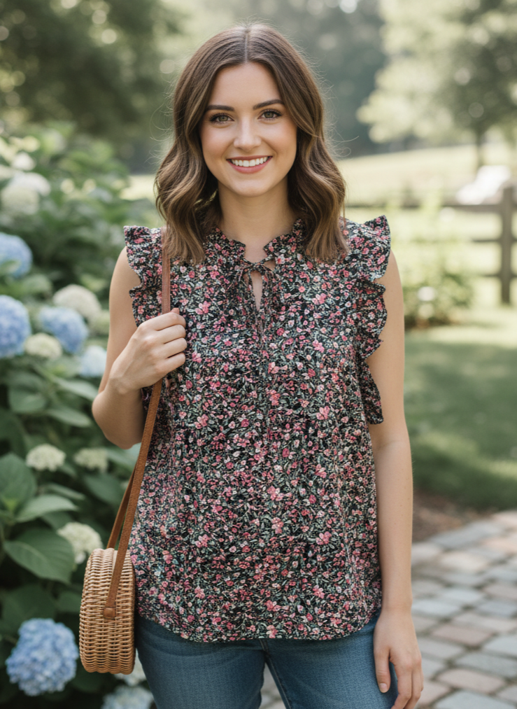 NWQT BB Dakota Floral Top (org$69)