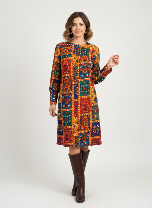 VTG 70’s FULL BUTTON DRESS