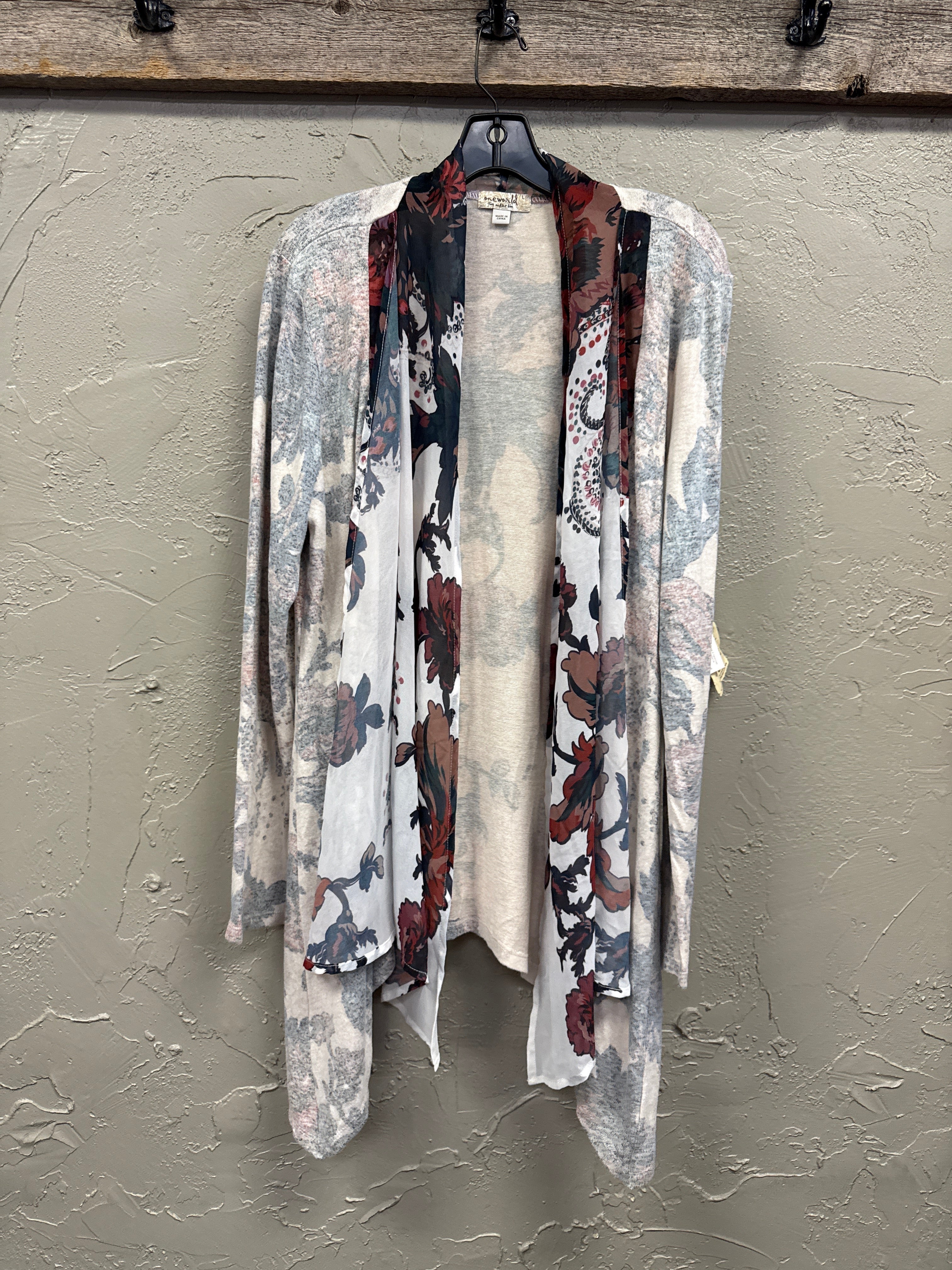NWT One World Floral Cardigan
