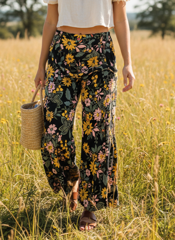 Angie Wide Leg Floral Pant